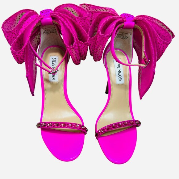 Steve Madden Shoes - Steve Madden Benni Rhinestone Embellished Bow Back Sandals. Fuscia.  Size: 7M